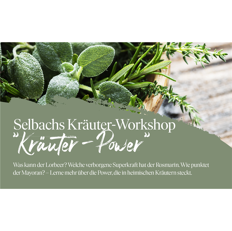 Selbachs Kräuter- Workshop "Kräuter Power"